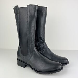 Hunter Darby Gunmetal Grey Leather Boots